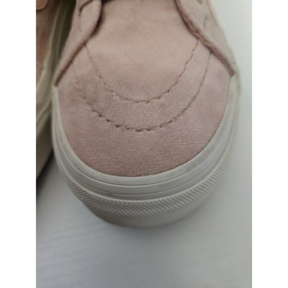 Vans Old Skool Pink Velvet Hi Top with Knotted Bow Men's 9.5 Women's 11 - Picture 9 of 12